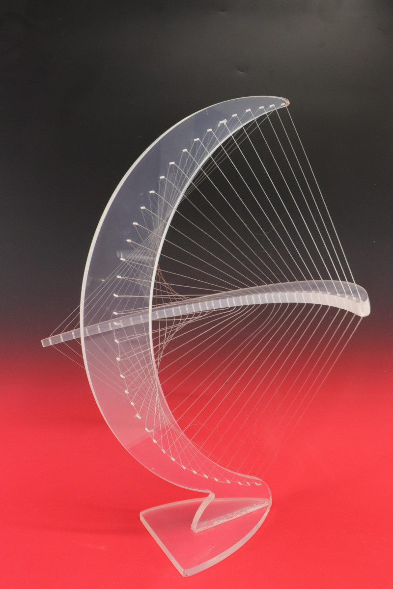 Attr Ronald Fox Three Lucite String Sculptures