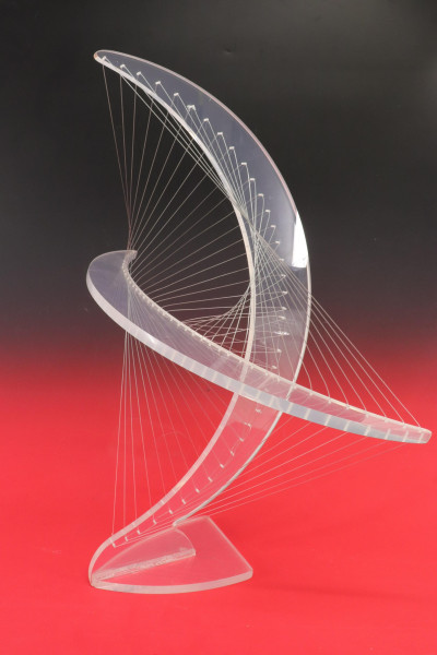 Attr Ronald Fox Three Lucite String Sculptures