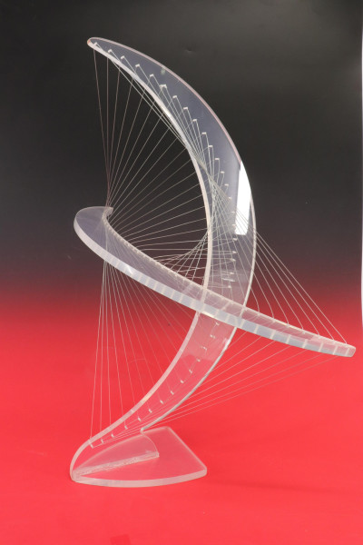 Attr Ronald Fox Three Lucite String Sculptures