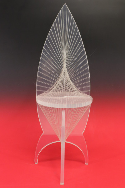 Attr Ronald Fox Three Lucite String Sculptures