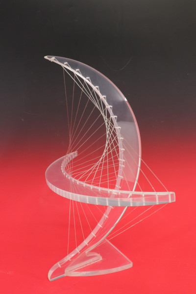 Attr Ronald Fox Three Lucite String Sculptures