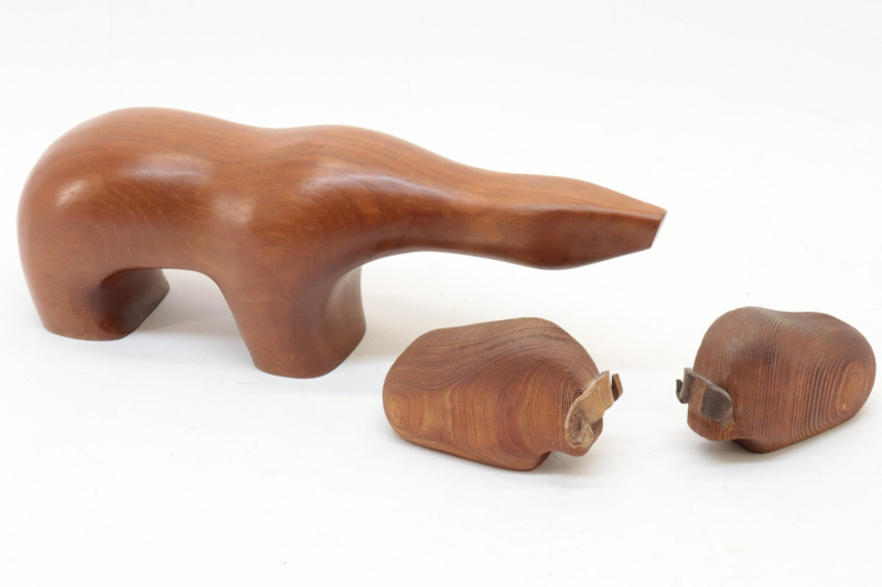 3 Arne Tjomsland Wood Carvings c 1960