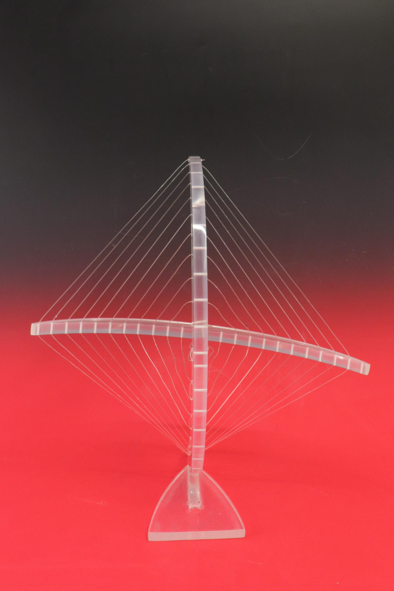 Attr Ronald Fox Three Lucite String Sculptures