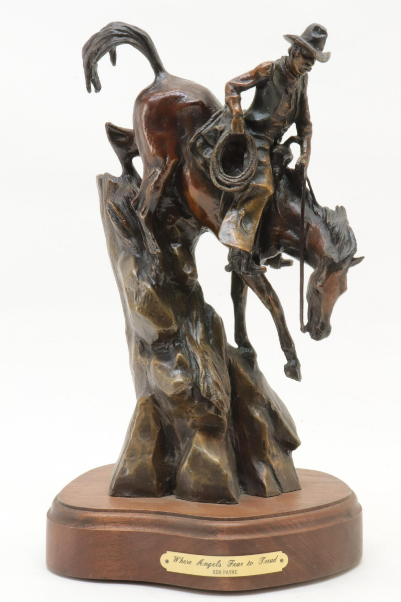 Ken Payne Where Angels Fear to Tread bronze