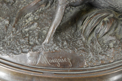 Jules Moigniez Owl Bronze 19th C