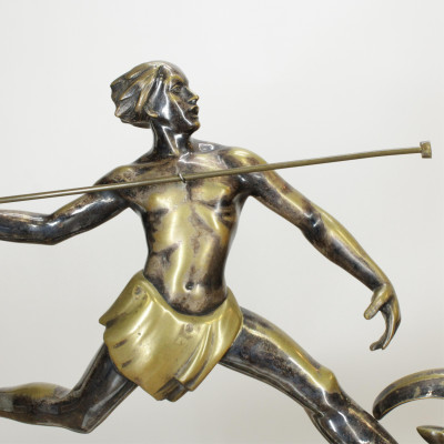 Alexandre Kelety The Hunter bronze on marble