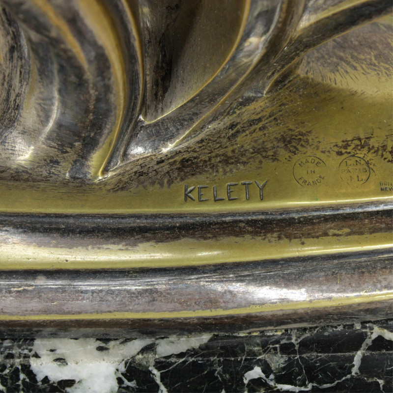 Alexandre Kelety The Hunter bronze on marble