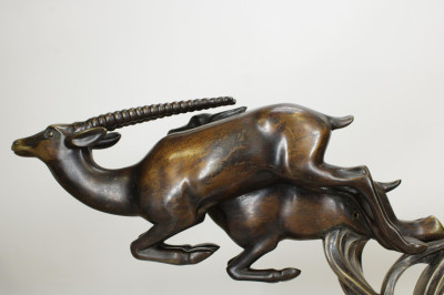 Alexandre Kelety The Hunter bronze on marble