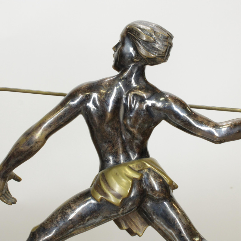 Alexandre Kelety The Hunter bronze on marble