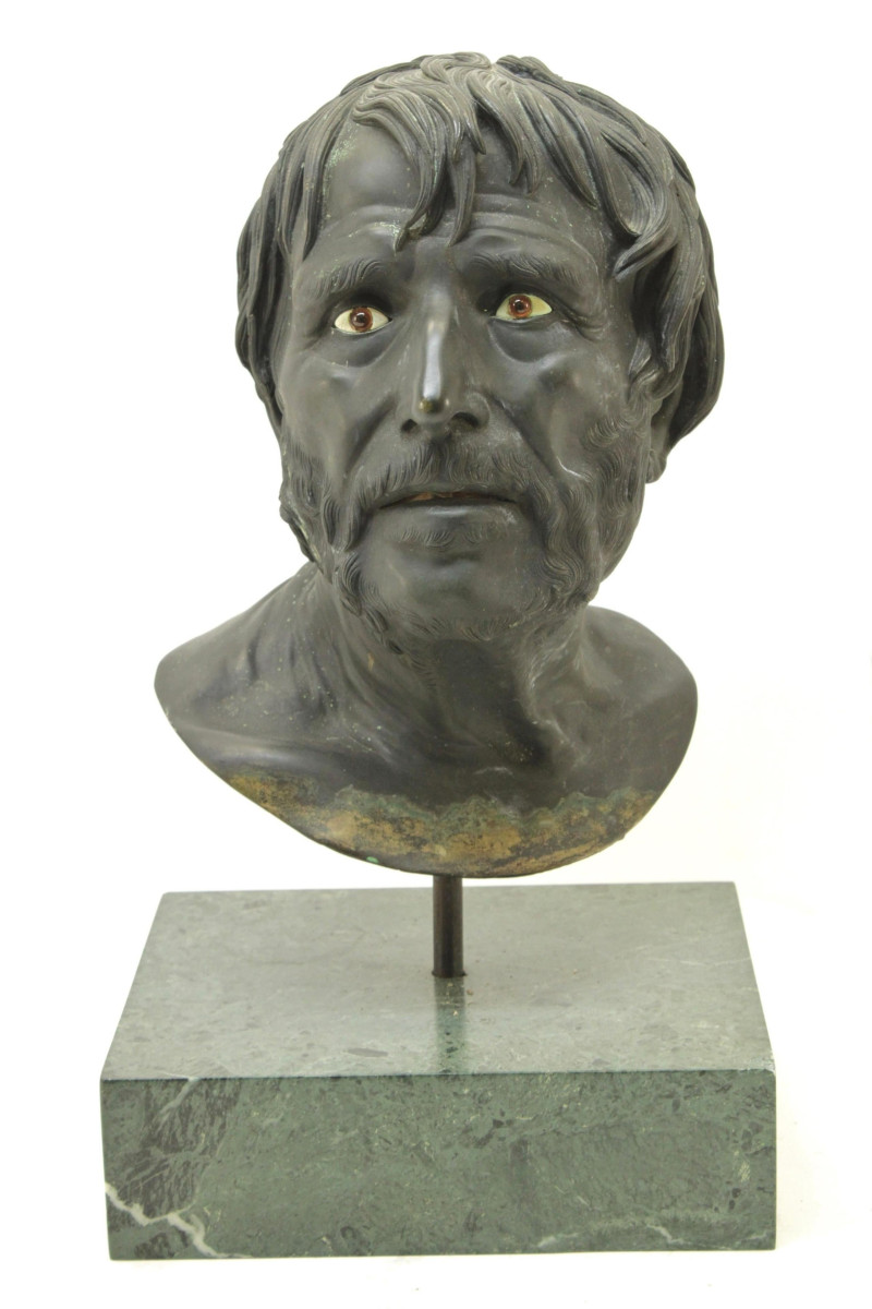 Grand Tour Bronze Bust of a Seneca 19th/20th C