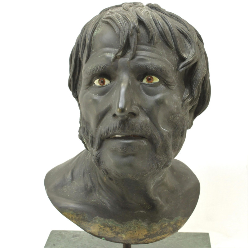 Grand Tour Bronze Bust of a Seneca 19th/20th C