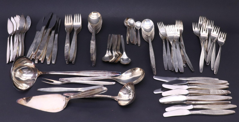 122Pc Mid Century Prata 90 Wolff SP Flatware