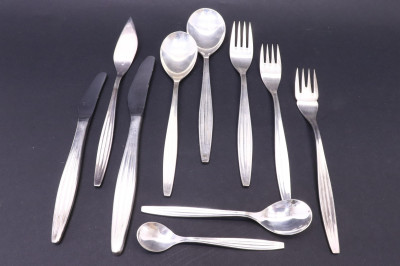 122Pc Mid Century Prata 90 Wolff SP Flatware