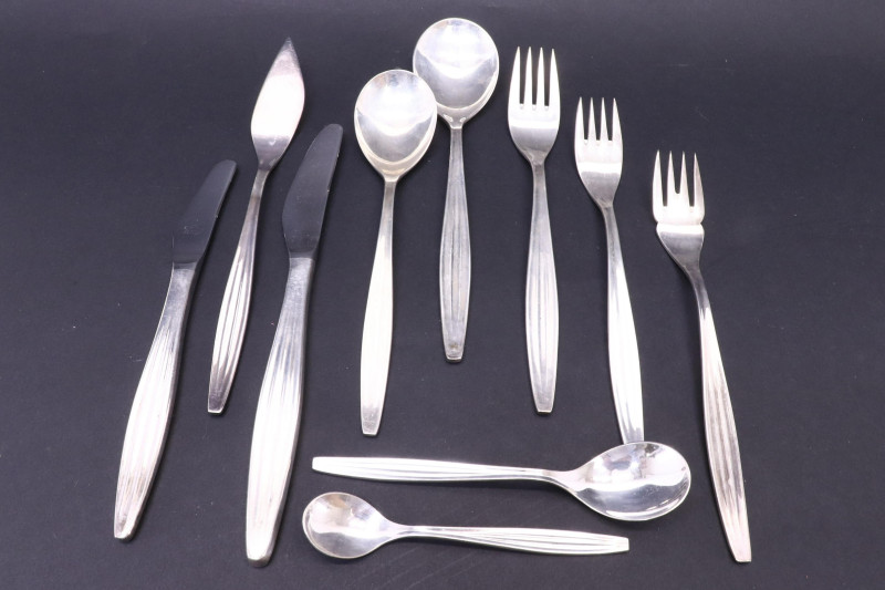 122Pc Mid Century Prata 90 Wolff SP Flatware
