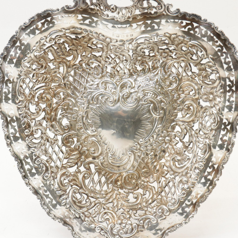 2 Reticulated Continental Silver Baskets