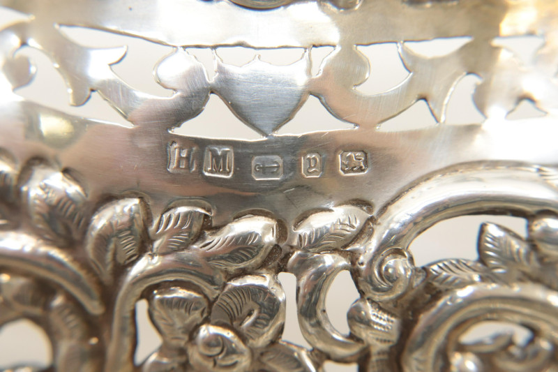 2 Reticulated Continental Silver Baskets