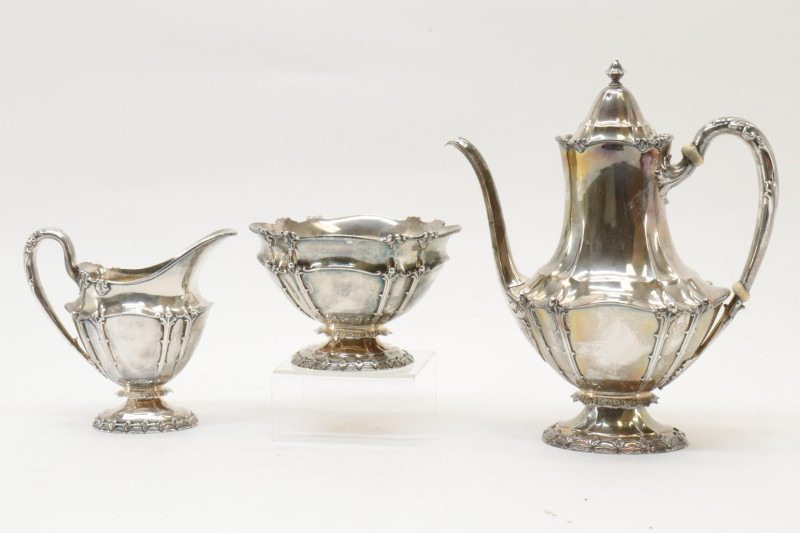 Tiffany Co 3Piece Sterling Silver Coffee Set