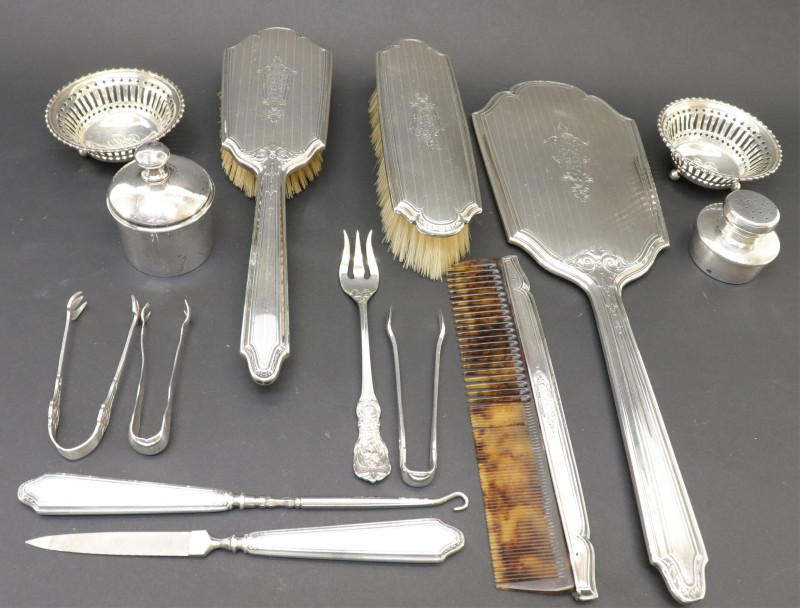 Sterling Silver Small Items Dresser Set; Tiffany