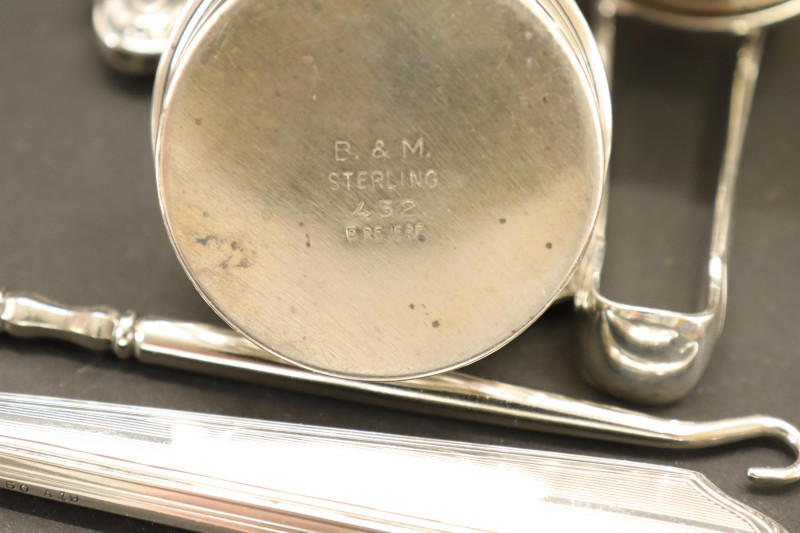 Sterling Silver Small Items Dresser Set; Tiffany