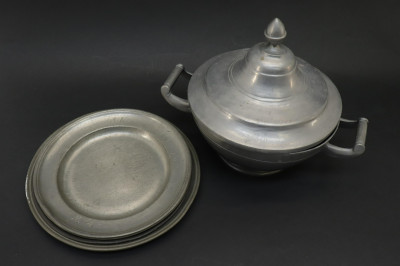 Collection of Pewter and Silverplate