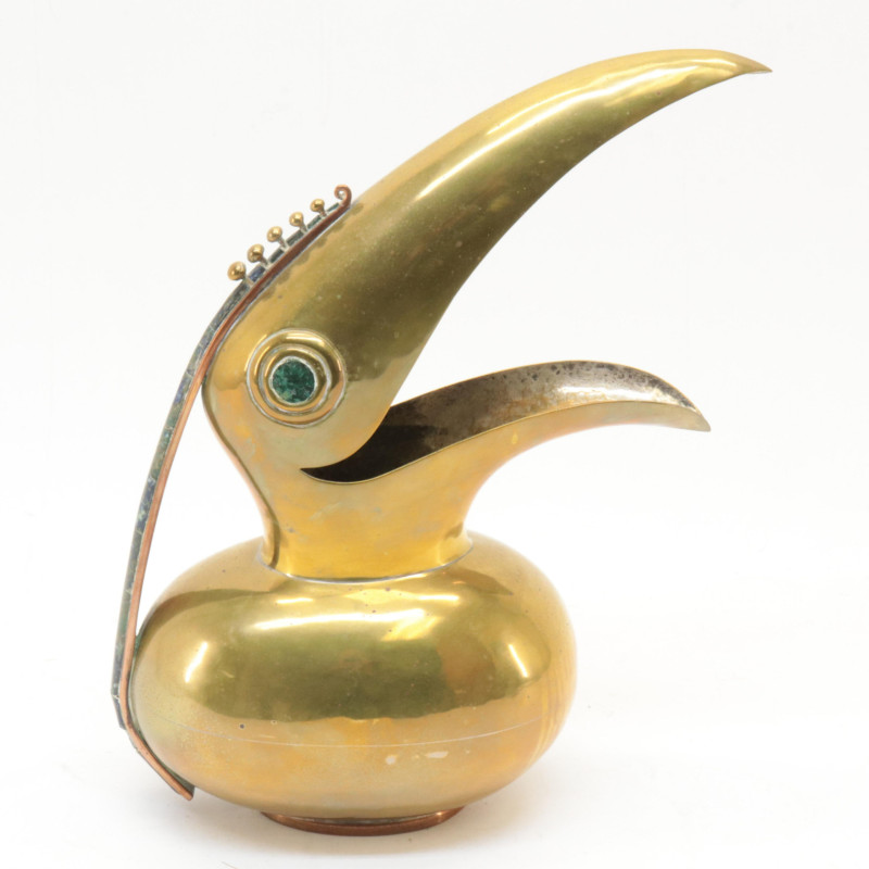 Los Castillo Taxco Metal Toucan Pitcher