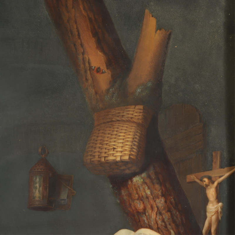 Monumental Porcelain Vienna Tile'The Hermit' GDow