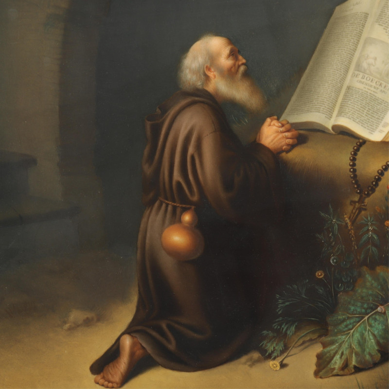 Monumental Porcelain Vienna Tile'The Hermit' GDow