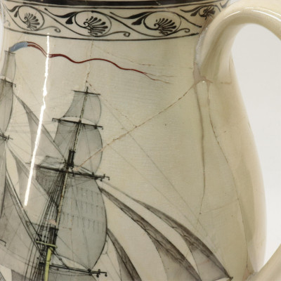 8 English Pitchers Plates 19th/20th C