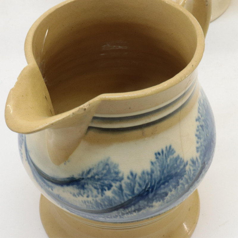 8 English Pitchers Plates 19th/20th C