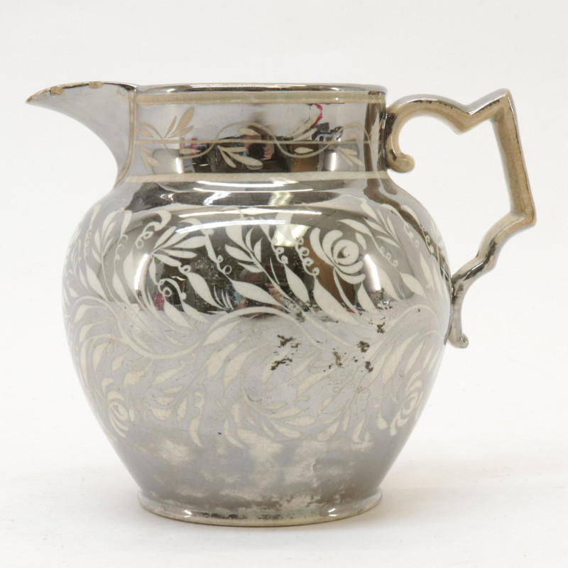 13 Lustreware Pitchers Bowls 19th C