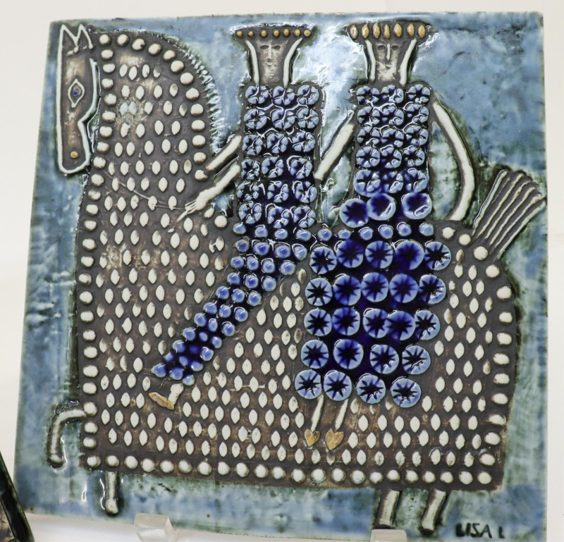 Lisa Larson 4 Wall Tiles c 1960