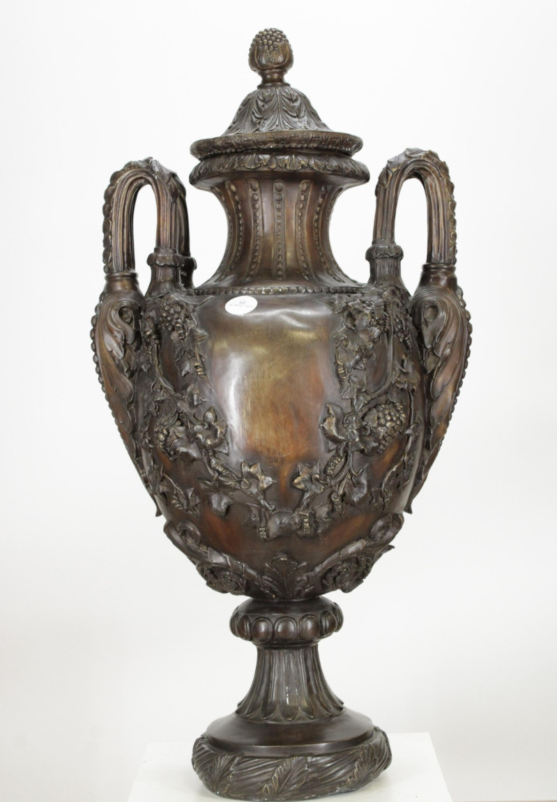 Continental Neo Classic Style Bronze Urn 20th C