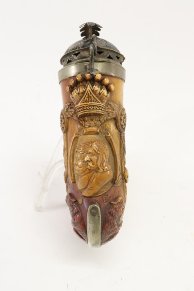 4 Pipes Meerschaum silverplate pewter