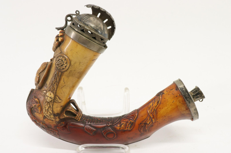 4 Pipes Meerschaum silverplate pewter