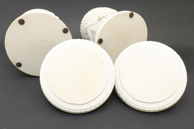 Pair of Neoclassical Style Alabaster Covered Jars