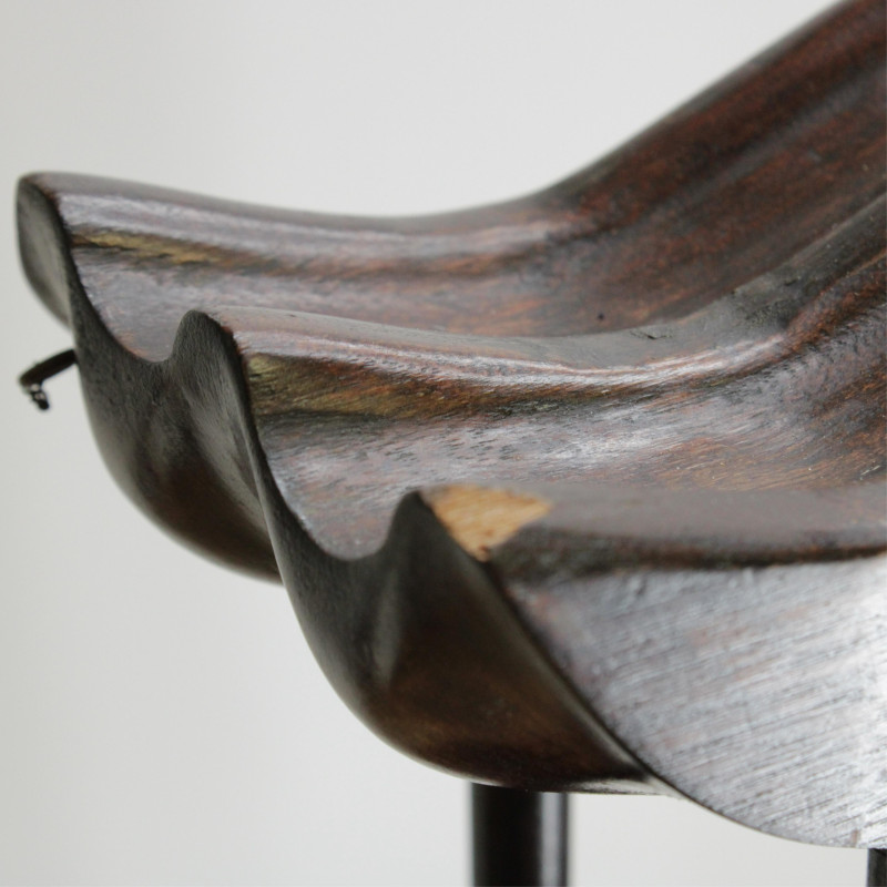 Asian Hardwood Pagoda Form Wall Shelf