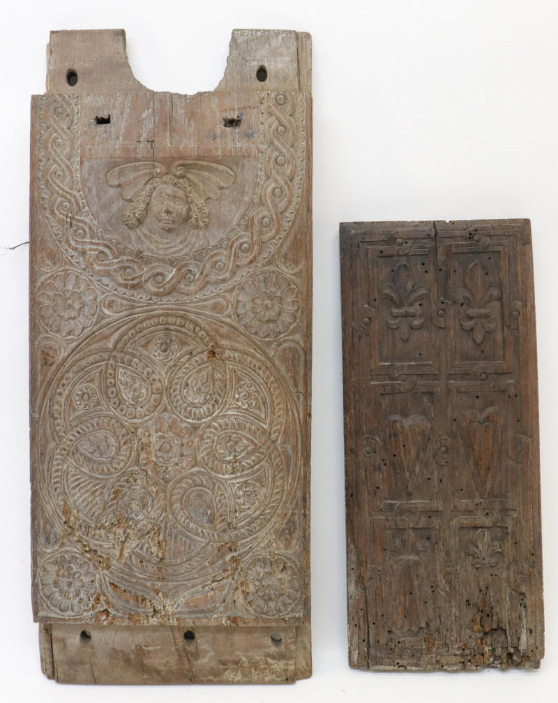 Elizabethan French Carved Oak Panels 16/17 C