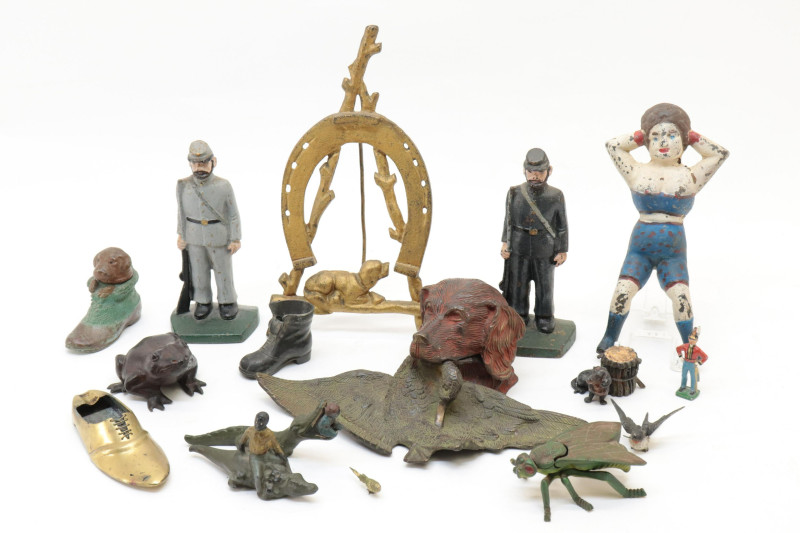 Group Metal/Bronze/Iron Figures Ink Stands