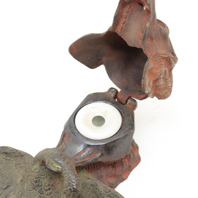 Group Metal/Bronze/Iron Figures Ink Stands