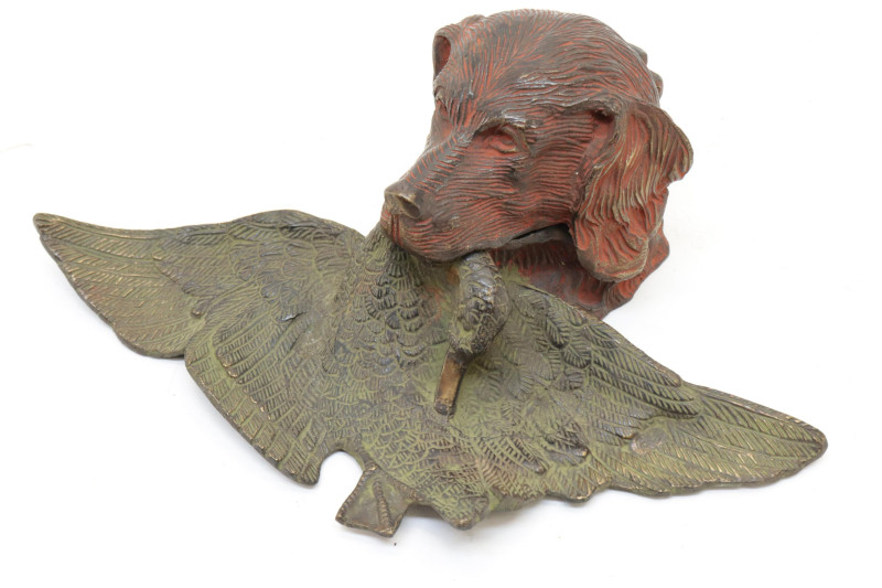 Group Metal/Bronze/Iron Figures Ink Stands