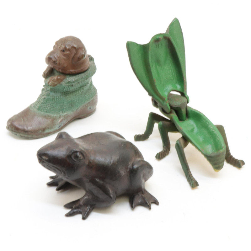 Group Metal/Bronze/Iron Figures Ink Stands