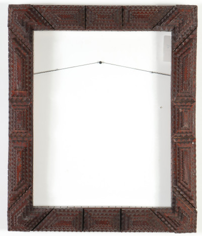 2 Folk Art Carved Wood Frames