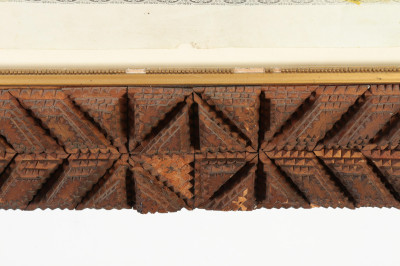 2 Folk Art Carved Wood Frames