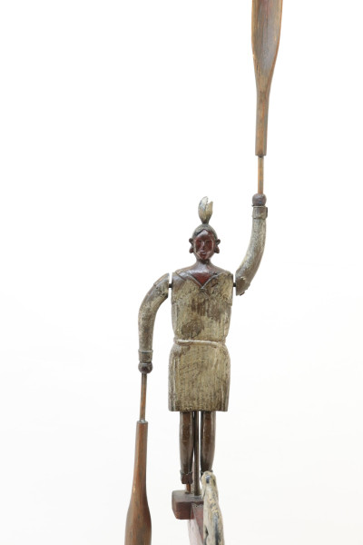 Whirligig Native American Indian Canoe Dog