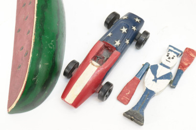 Folk Art Lot; incl Whirligig Weathervane Eagle