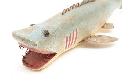 4 Folk Art Animals Decoys Fish by JW Buttonow