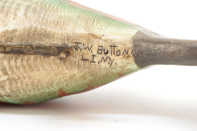 4 Folk Art Animals Decoys Fish by JW Buttonow