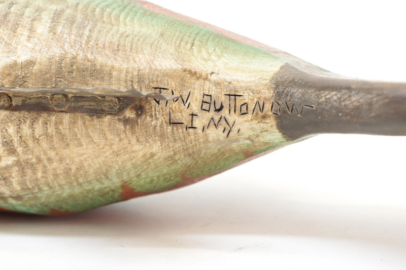 4 Folk Art Animals Decoys Fish by JW Buttonow