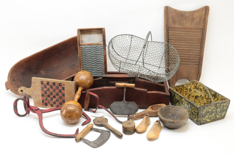 Folk Art / Primitive Kitchen Household Lot
