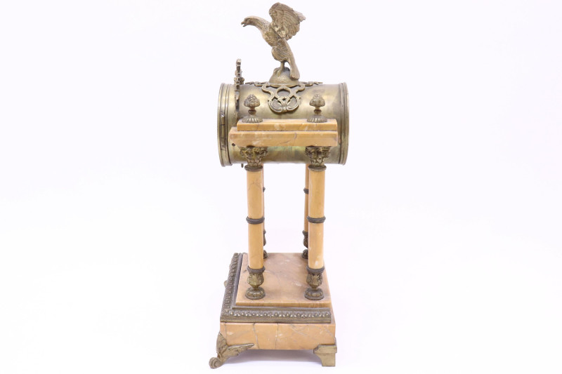 Gilt Bronze Marble Striking Mantle Clock 19th C